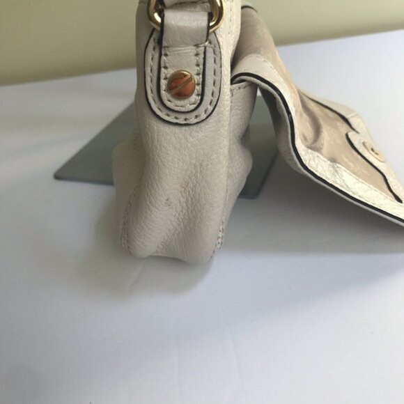 Michael Kors Pebble Leather Small Crossbody Shoulder Bag Mini Handbag White Gold - Picture 9 of 16